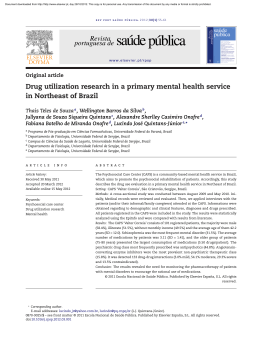 Drug utilization research in a primary mental health service in