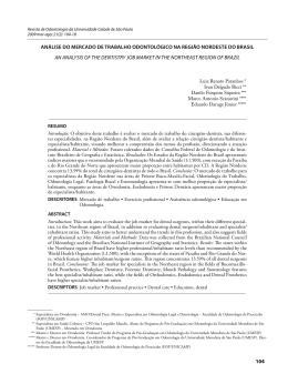 An analysis of the dentistry job market in the northeast region of Brazil