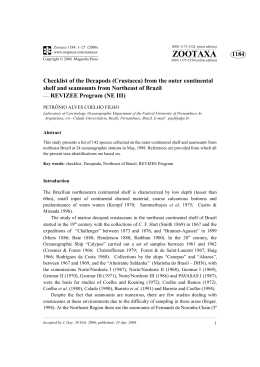 Zootaxa, Checklist of the Decapods (Crustacea)