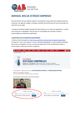 manual bolsa estágio emprego - OAB/MG Subseção Juiz de Fora