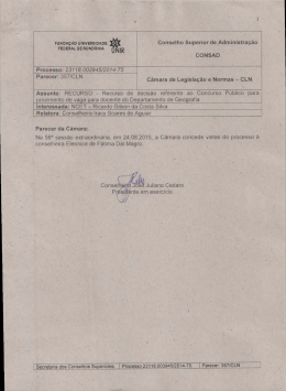 Recurso de decisão referente ao Concurso Público - secons