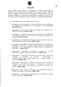 Edital - Câmara Municipal de Almeirim