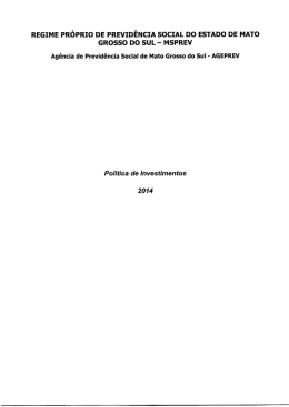 Política de Investimentos