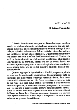 O Estado Planejador