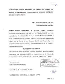 Recurso Administrativo - Porto Seguro Companhia de