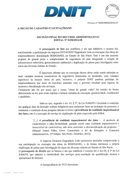 Decisão final do Recurso