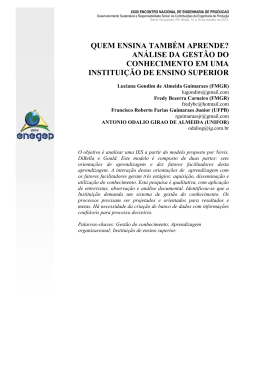 quem ensina tamb&eacute;m aprende? an&aacute;lise da gest&atilde;o do conhecimento