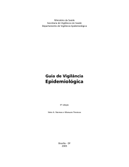 Guia de vigil&acirc;ncia epidemiol&oacute;gica do dengue
