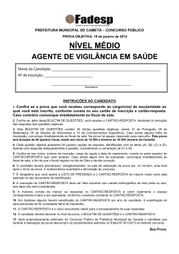 AGENTE DE VIGILANCIA EM SAUDE