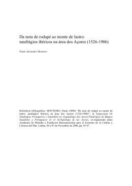 naufr&aacute;gios ib&eacute;ricos nos a&ccedil;ores (1526 &ndash; 1906)