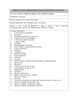 disciplinas do curso de especializa&ccedil;&atilde;o em produ&ccedil;&atilde;o vegetal