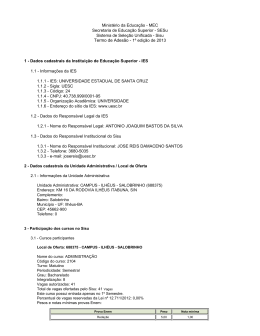 SESu Sistema de Sele&ccedil;&atilde;o Unificada - Sisu Termo de Ades&atilde;o