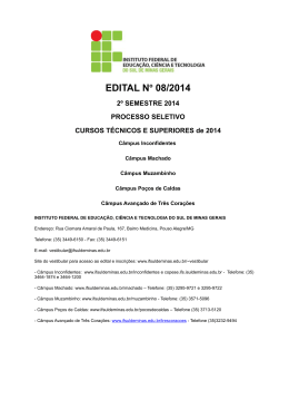 Edital Nº 08 - Vest. 2014-2 - Vestibular