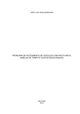 problema de roteamento de ve&iacute;culos com frota mista, janelas de