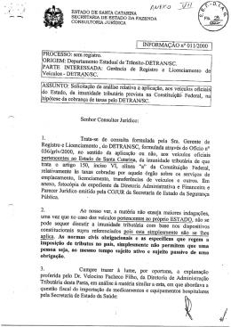 Informação COJUR-SEF 011/2000 - Secretaria de Estado da Fazenda