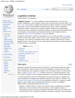 Logística inversa – Wikipédia, a enciclopédia livre