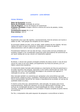 LAVAJATO - LAVA R&Aacute;PIDO FICHA T&Eacute;CNICA Setor da Economia