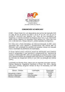 BRF – Brasil Foods S.A. COMUNICADO AO MERCADO