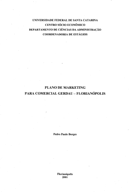 PLANO DE MARKETING - Universidade Federal de Santa Catarina