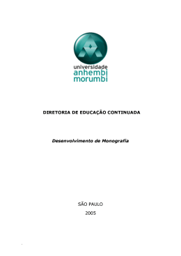 Desenvolvimento de Monografia - Universidade Anhembi Morumbi