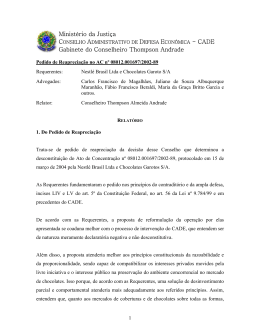 Ministério da Justiça Gabinete do Conselheiro Thompson