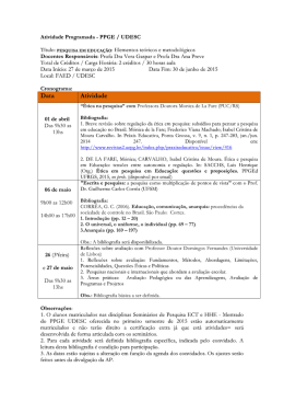 Programa&ccedil;&atilde;o - Faed