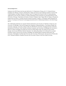 Acknowledgements - The Dark Energy Survey