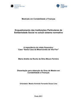 Enquadramento das Institui&ccedil;&otilde;es Particulares de Solidariedade