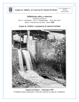 Influ&ecirc;ncias sobre o concreto