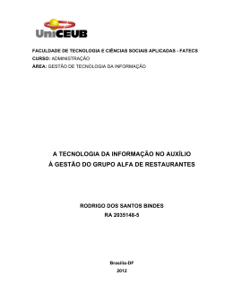 a tecnologia da informa&ccedil;&atilde;o no aux&iacute;lio &agrave; gest&atilde;o do grupo