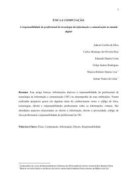 A responsabilidade do profissional de tecnologia da informa&ccedil;&atilde;o e