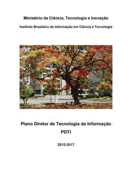 Plano Diretor de Tecnologia da Informação PDTI