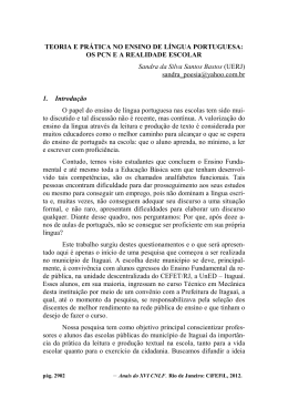 TEORIA E PR&Aacute;TICA NO ENSINO DE L&Iacute;NGUA PORTUGUESA: OS