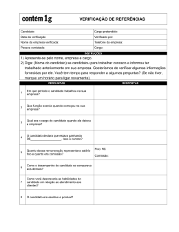 VERIFICAÇÃO DE REFERÊNCIAS