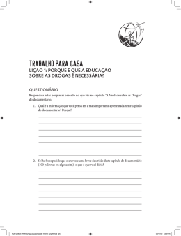 Trabalho Para Casa — Lição 1