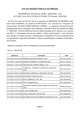 ATA DA SESSÃO PÚBLICA DO PREGÃO