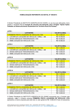 HOMOLOGA&Ccedil;&Atilde;O REFERENTE AO EDITAL N&deg; 050/2013 O Diretor
