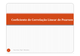 Coeficiente de Correlação Linear de Pearson