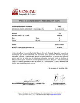 AP&Oacute;LICE DE SEGURO DE ACIDENTES