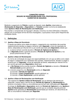 Condi&ccedil;&otilde;es Gerais - Segs.com.br-Portal Nacional|Clipp Noticias para