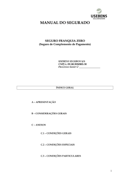 Veja as Condi&ccedil;&otilde;es Gerais do Seguro