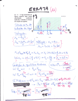 Q - 4 - A viga mostrada na ﬁgura suporta uma carga distribuída