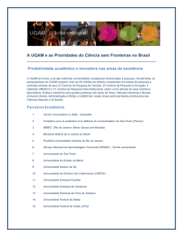 Produtividade acad&ecirc;mica e inovadora nas &aacute;reas de excel&ecirc;ncia