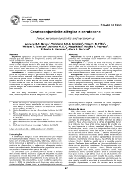 Ceratoconjuntivite alérgica e ceratocone - ASBAI