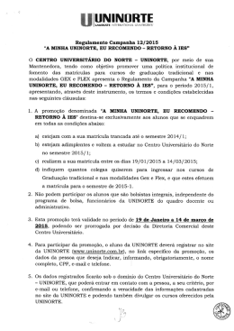 Indique amigos - Uninorte.com.br