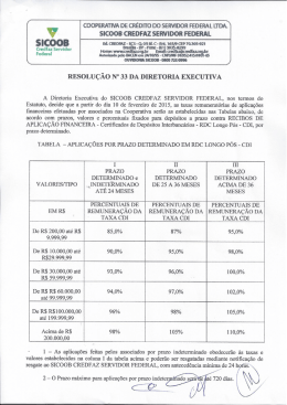 Resolu&ccedil;&atilde;o - Diretoria Executiva - N&ordm; 33