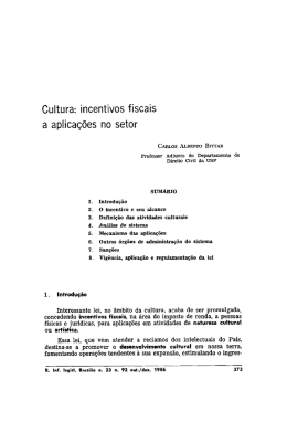 Cultura: incentivos fiscais - Biblioteca Digital do Senado Federal