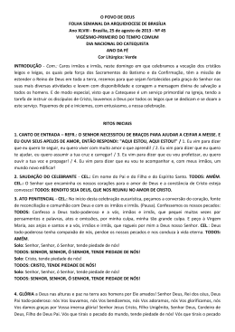 XXI Domingo do Tempo Comum