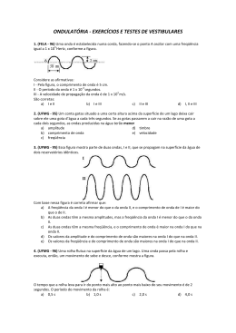 ONDULATÓRIA - EXERCÍCIOS E TESTES DE VESTIBULARES