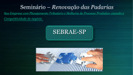 Seminário – Renovação das Padarias - Sebrae-SP